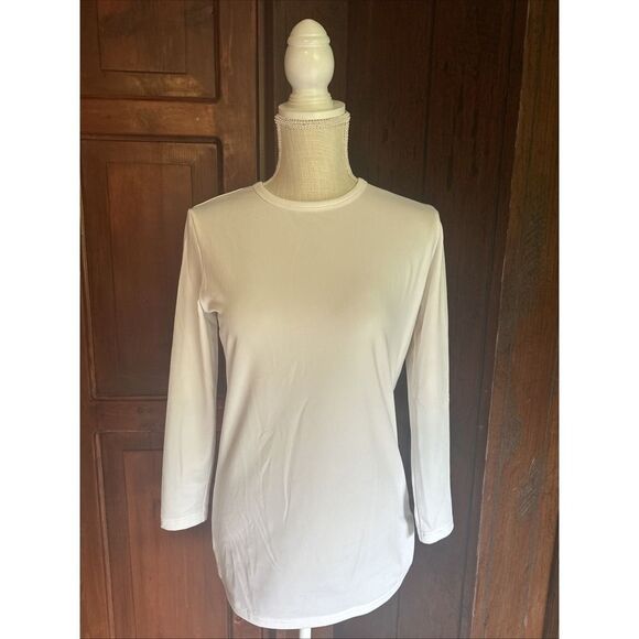 Thermajane Womens Base Layer Shirt Size Medium Crew Neck Long Sleeve - Fleece - Picture 1 of 3